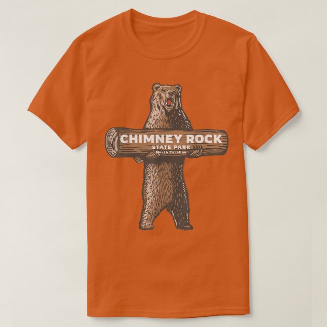 Camiseta Parque Estatal Chimney Rock North Carolina Bear Va (Diseño del anverso)
