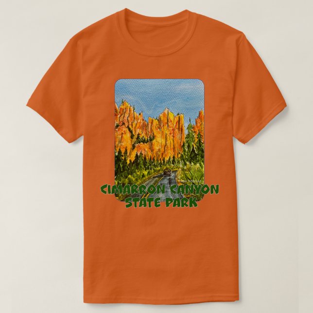 Camiseta Parque Estatal Cimarron Canyon Nuevo México (Diseño del anverso)