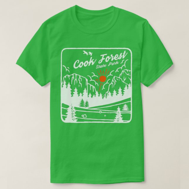 Camiseta Parque Estatal Cook Forest Park Pennsylvania Vinta (Diseño del anverso)