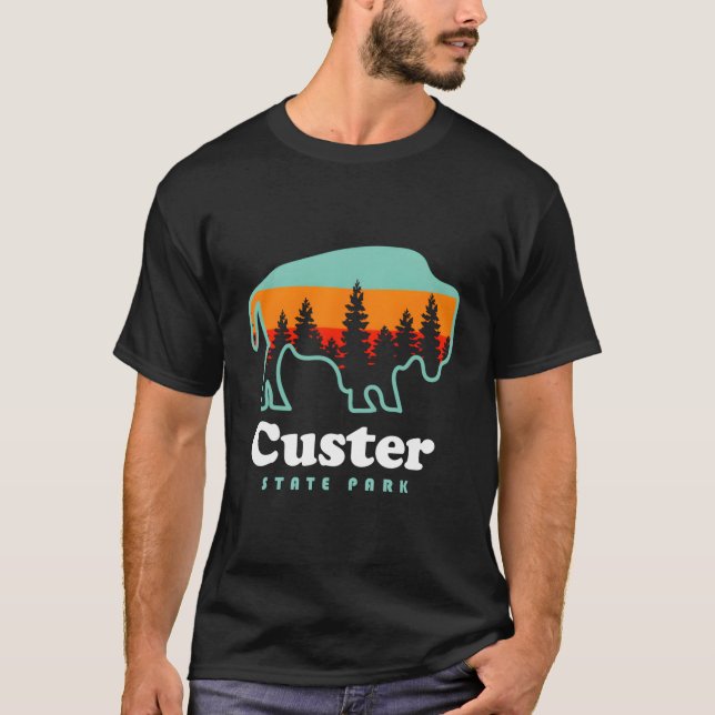 Camiseta Parque estatal Custer Bison Dakota del Sur (Anverso)