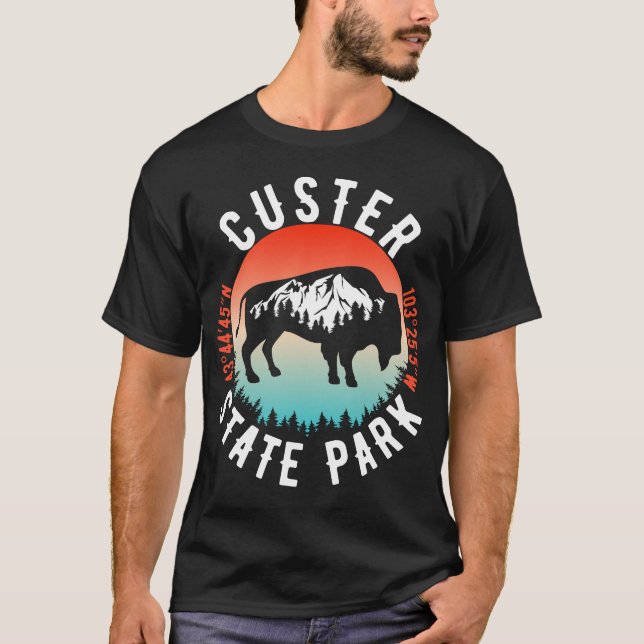 Camiseta Parque Estatal Custer, Dakota del Sur, Bison Lover (Anverso)
