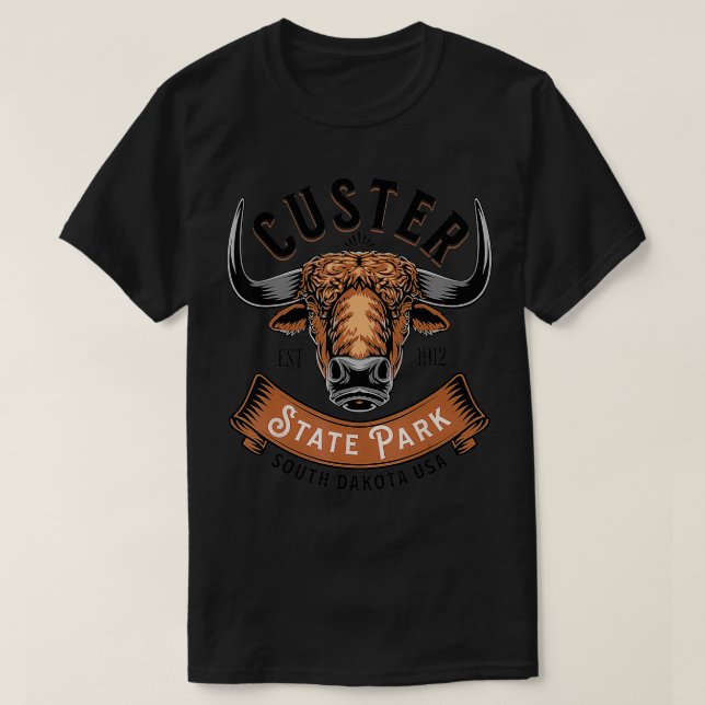 Camiseta Parque estatal Custer Dakota del Sur: Indignación  (Diseño del anverso)