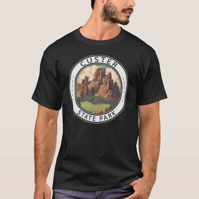 Camiseta Parque Estatal Custer Dakota del Sur Viaje de arte (Anverso)