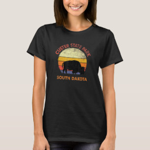 Camiseta Parque Estatal Custer Sur Búfalo Antiguo Puestas d