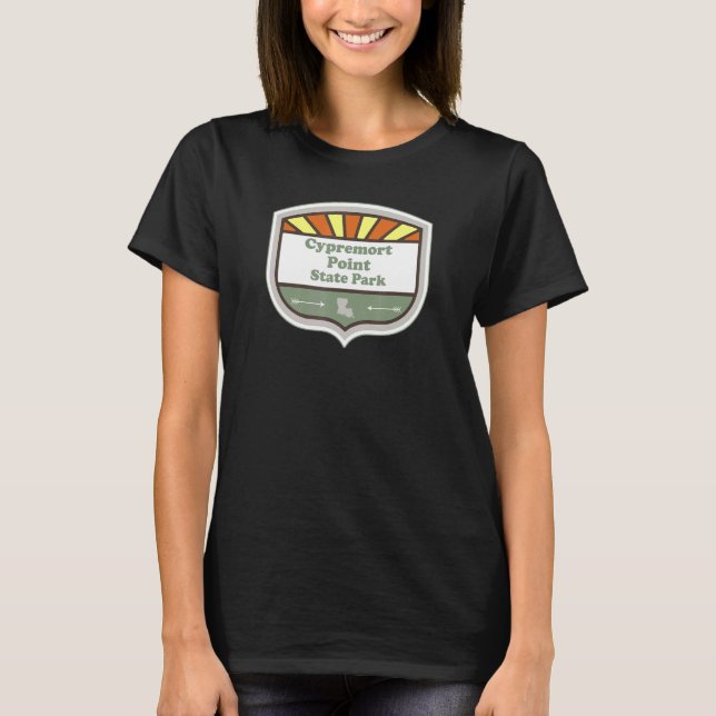 Camiseta Parque Estatal Cypremort Point Louisiana La Badge  (Anverso)