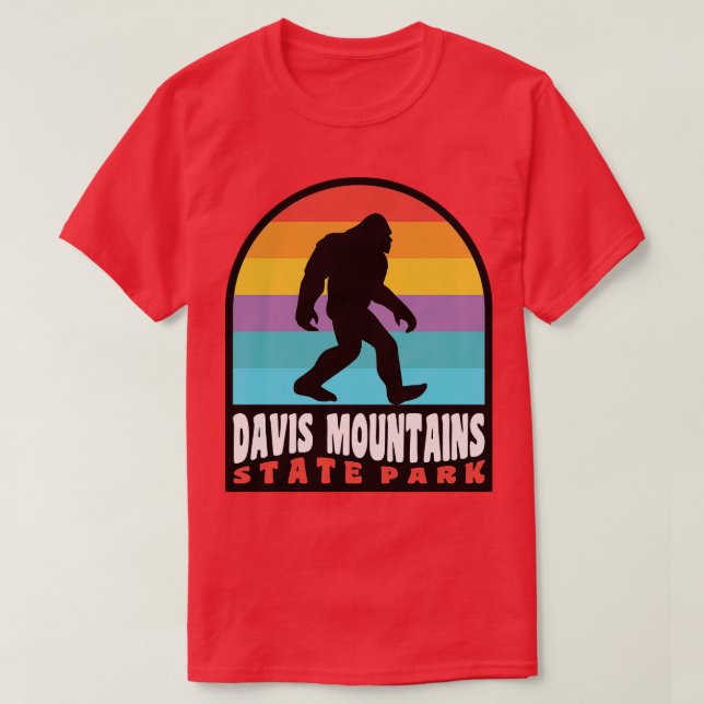 Camiseta Parque Estatal Davis Mountains Texas (Diseño del anverso)