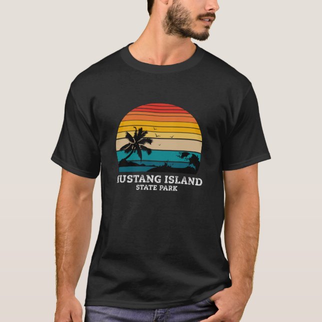 CAMISETA PARQUE ESTATAL DE LA ISLA DE MUSTANG (Anverso)