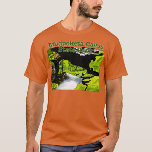 Camiseta Parque estatal de las cuevas de Maquoketa Iowa