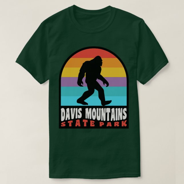 Camiseta Parque Estatal de las Montañas Davis Texas (Diseño del anverso)