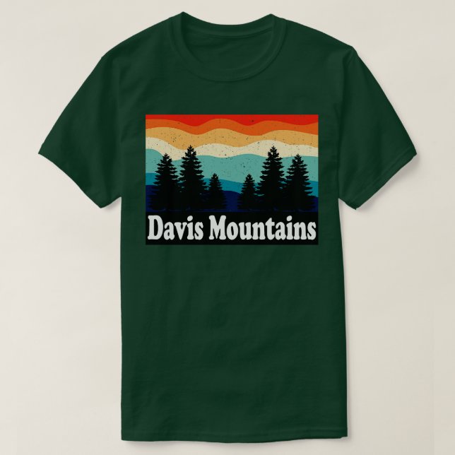 Camiseta Parque Estatal de las Montañas Davis Texas Retro (Diseño del anverso)