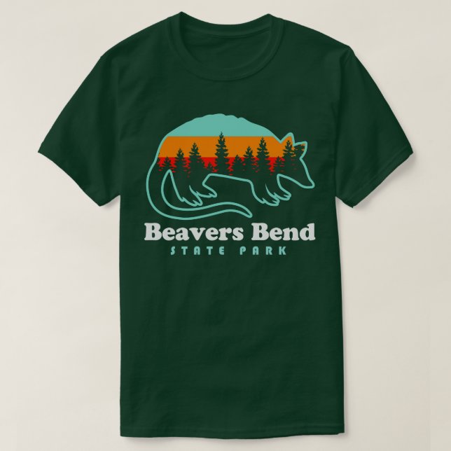 Camiseta Parque estatal de los Beavers Bend Armadillo Oklah (Diseño del anverso)