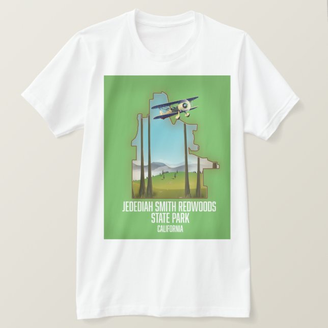 Camiseta Parque Estatal de Redwoods Jedediah Smith (Anverso del diseño)