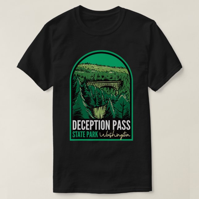 Camiseta Parque Estatal Deception Pass Washington (Diseño del anverso)