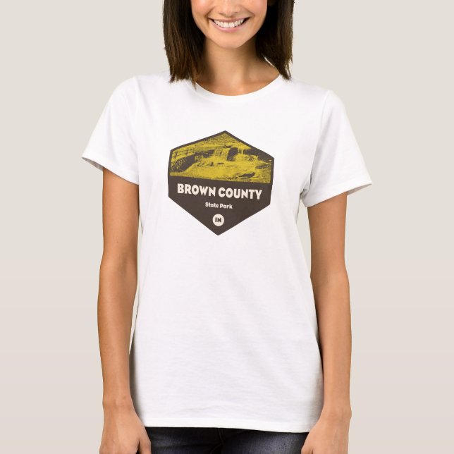 Camiseta Parque estatal del Condado de Brown Indiana (Anverso)
