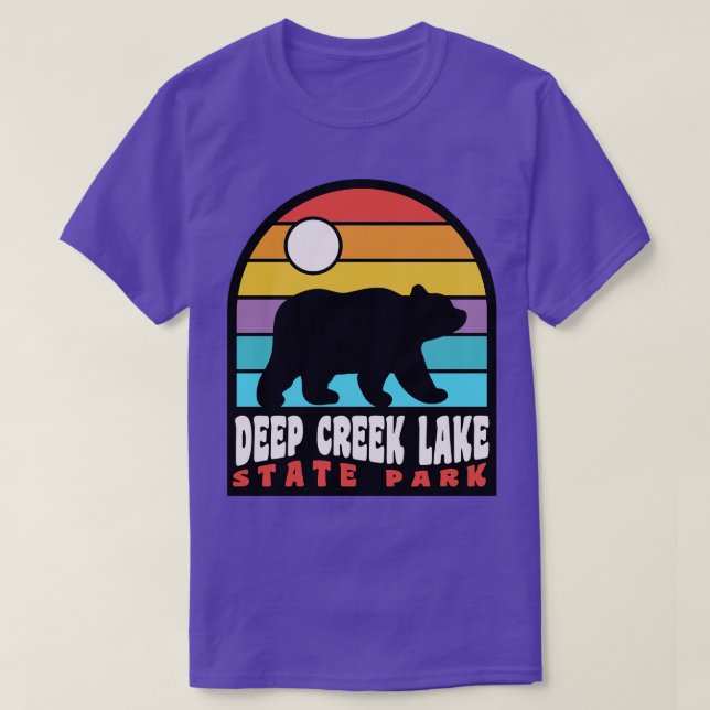 Camiseta Parque Estatal del Lago Deep Creek Maryland Insign (Diseño del anverso)