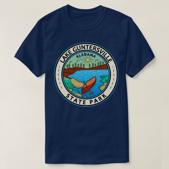 Camiseta Parque estatal del lago Guntersville Badge Alabama (Diseño del anverso)