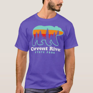 Camiseta Parque Estatal del Río Actual Oso Retro Vinta