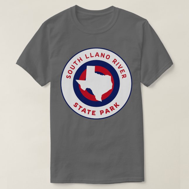 Camiseta Parque Estatal del Río Llano Sur Texas Bullseye (Diseño del anverso)