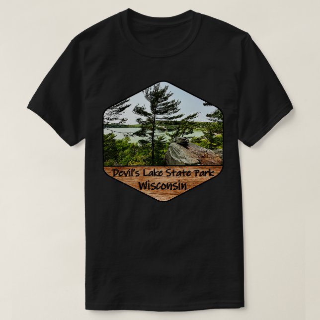 Camiseta Parque Estatal Devils Lake en Wisconsin (Diseño del anverso)