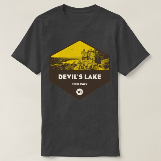 Camiseta Parque Estatal Devils Lake Wisconsin (Diseño del anverso)