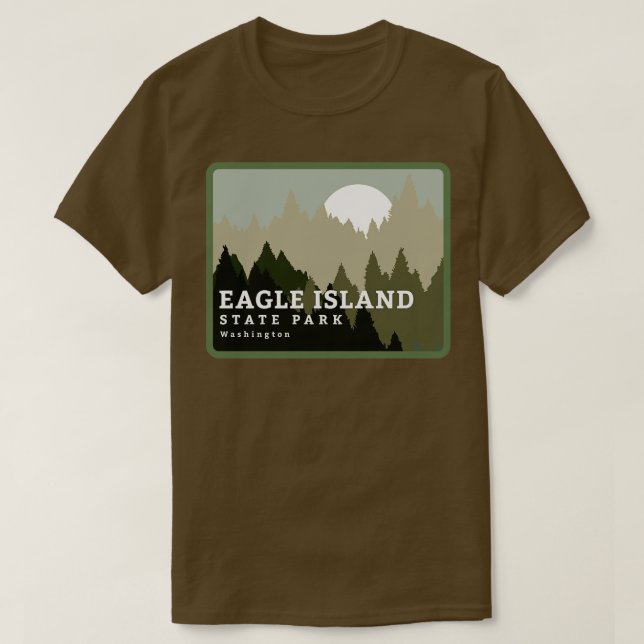 Camiseta Parque Estatal Eagle Island Trees y Fores de Washi (Diseño del anverso)