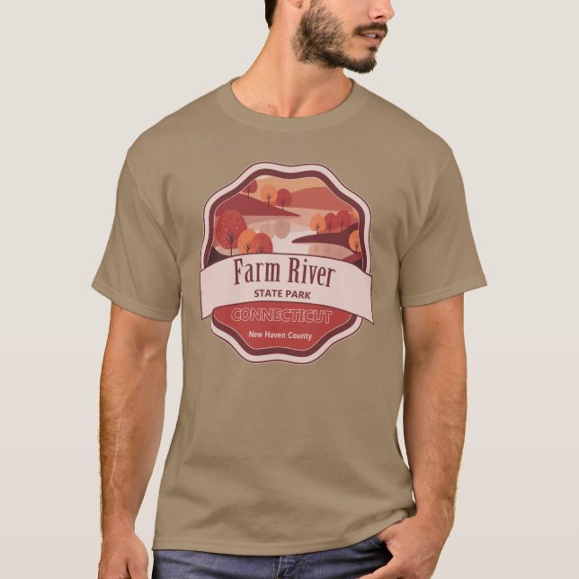 Camiseta Parque Estatal Farm River Condado de New Haven Con (Anverso)