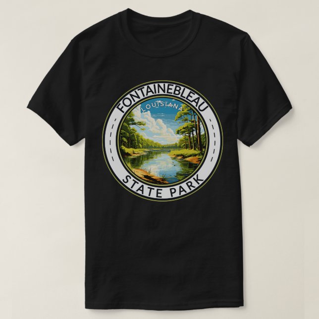Camiseta Parque estatal Fontainebleau Louisiana Viaje Arte  (Diseño del anverso)