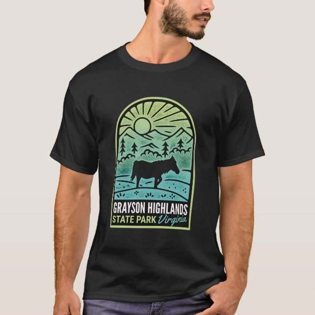 Camiseta Parque estatal Grayson Highlands en Virginia (Anverso)