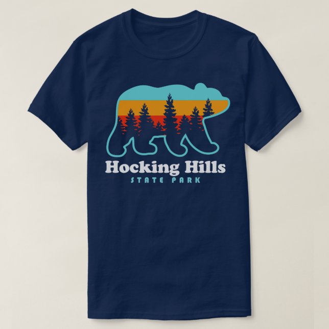 Camiseta Parque Estatal Hocking Hills Ohio Bear (Diseño del anverso)