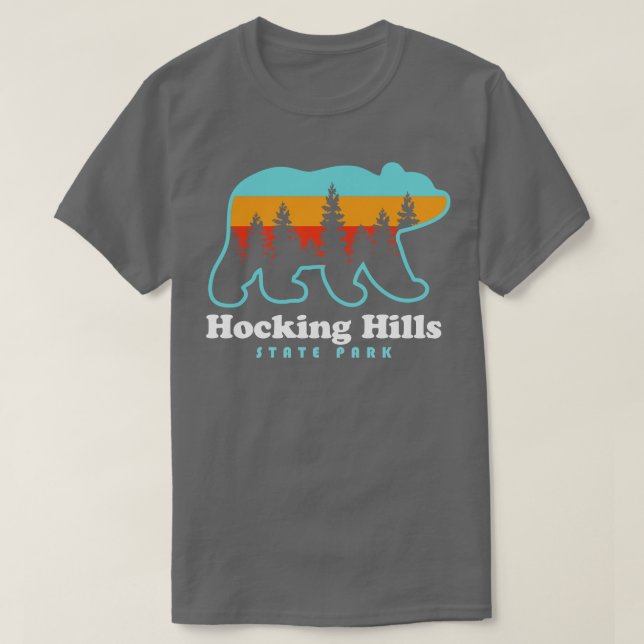 Camiseta Parque Estatal Hocking Hills Ohio Bear (Diseño del anverso)