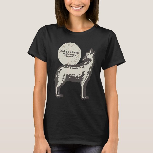 Camiseta Parque Estatal Interestatal Minnesota MN Wolf Moon (Anverso)