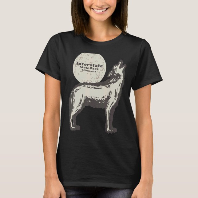 Camiseta Parque Estatal Interestatal Minnesota MN Wolf Moon (Anverso)