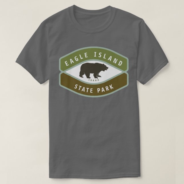 Camiseta Parque estatal Isla Eagle Idaho Roaming Bear ID Va (Diseño del anverso)