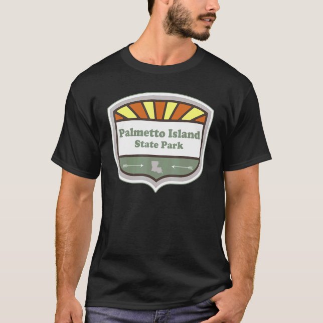 Camiseta Parque estatal Isla Palmetto Louisiana La Sunburst (Anverso)