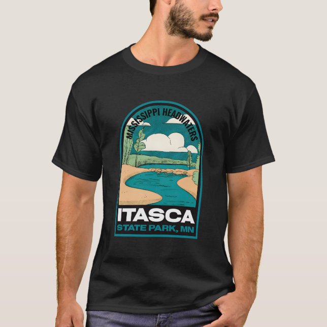 Camiseta Parque Estatal Itasca Minnesota Vintage (Anverso)