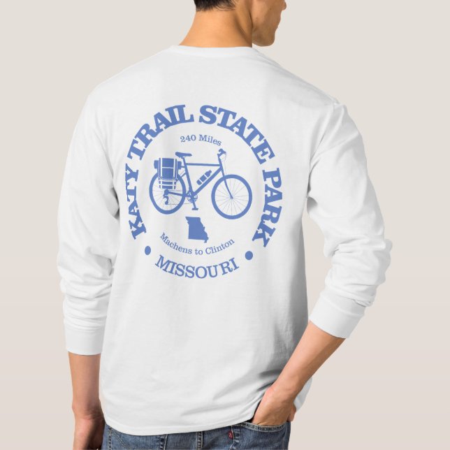 Camiseta Parque Estatal Katy Trail (ciclismo) (Reverso)