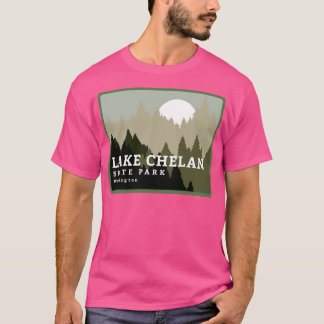 Camiseta Parque Estatal Lake Chelan Trees y Bosque de Washi