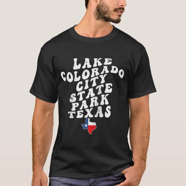 Camiseta Parque Estatal Lake Colorado City, Texas Retro Vac (Anverso)