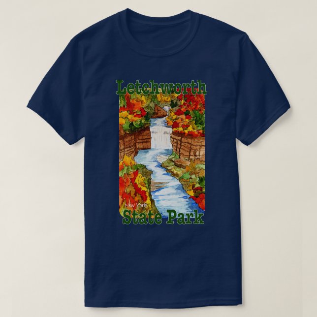 Camiseta Parque Estatal Letchworth Nueva York (Diseño del anverso)