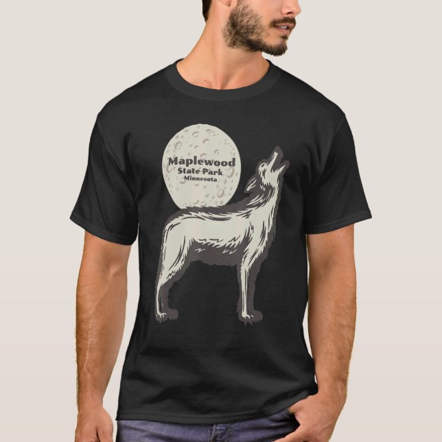 Camiseta Parque Estatal Maplewood Minnesota MN Wolf Moon Va (Anverso)
