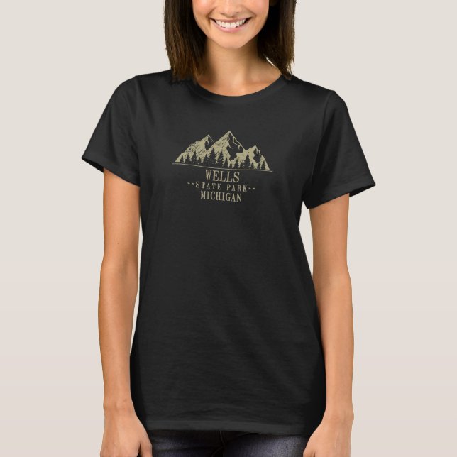 Camiseta Parque Estatal Michigan Wells (Anverso)