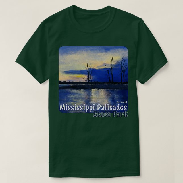 Camiseta Parque estatal Misisipi Palisades Illinois 1 (Diseño del anverso)