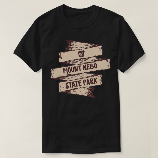 Camiseta Parque Estatal Mount Nebo Parque Estatal Arkansas  (Diseño del anverso)