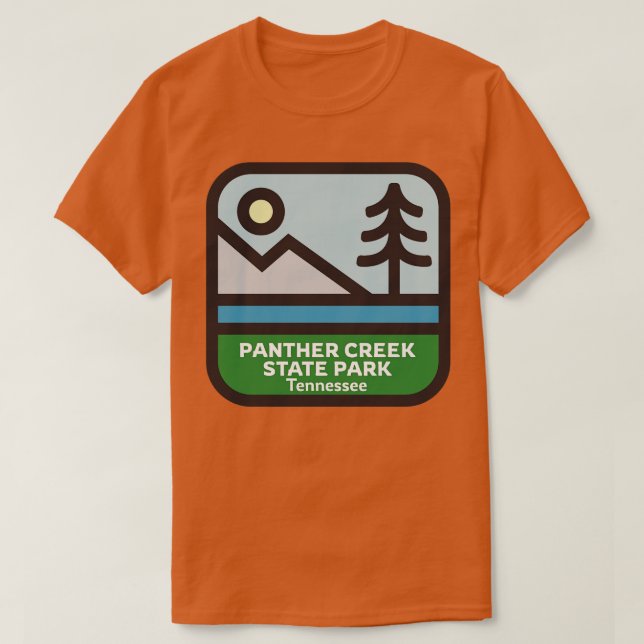 Camiseta Parque estatal Panther Creek Tennessee Simple Line (Diseño del anverso)