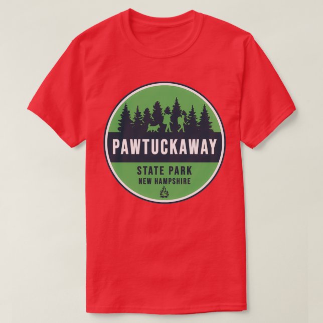 Camiseta Parque estatal Pawtuckaway Heraldic (Diseño del anverso)