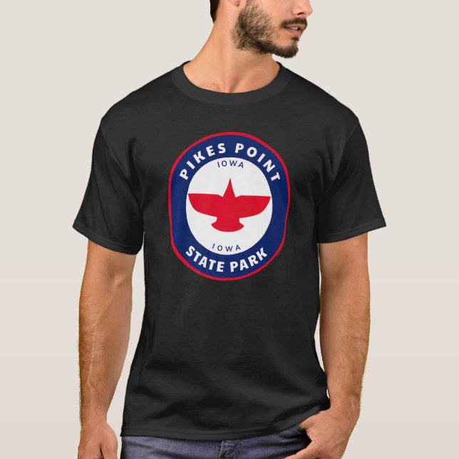 Camiseta Parque Estatal Pikes Point Iowa Ia Eagle Vacation  (Anverso)
