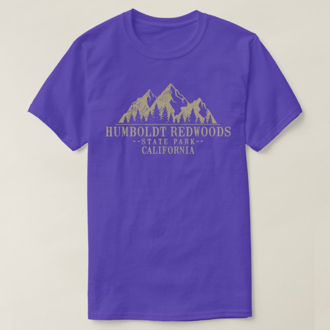 Camiseta Parque estatal Redwoods Humboldt de California (Diseño del anverso)