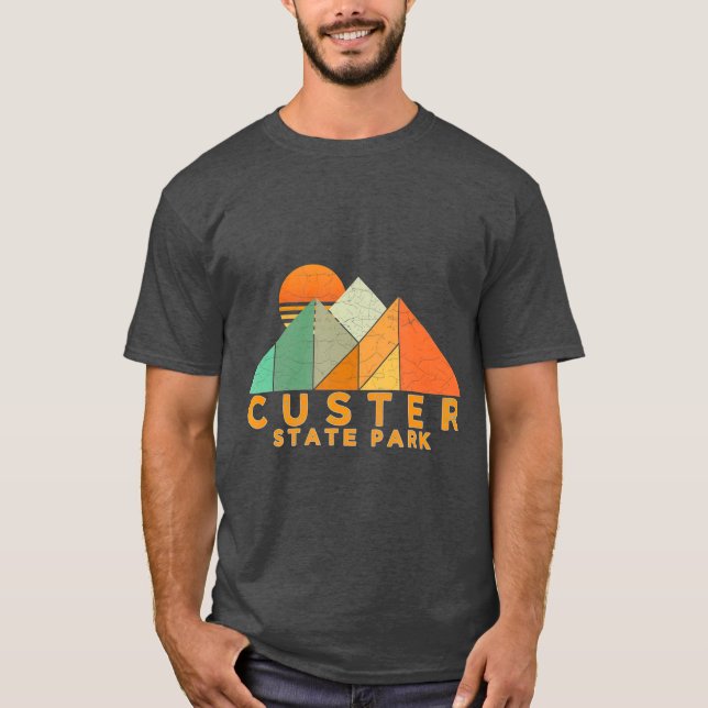Camiseta Parque estatal Retro Vintage Custer (Anverso)