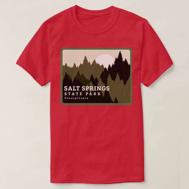 Camiseta Parque Estatal Salt Springs Pennsylvania Forest Su (Diseño del anverso)