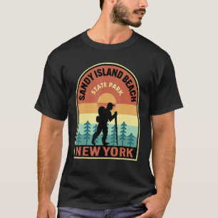 Camiseta Parque estatal Sandy Island Beach New York Retro H
